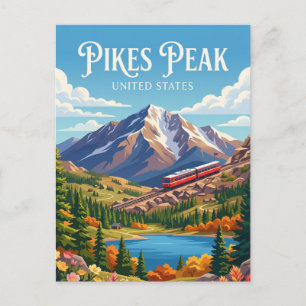 Cartão Postal Pico Pikes Colorado