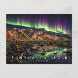 Cartão Postal Picos das Terras Altas de Landmannalaugar Islândia