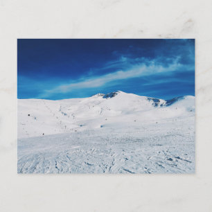Cartão Postal Picos de montanhas nevadas Paisagem de inverno Cên