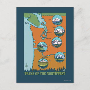 Cartão Postal Picos do Noroeste - 5 diferentes montanhas