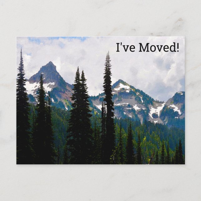 Cartão Postal Picos em cascata Mudança de Aquarela do Endereço (Frente)