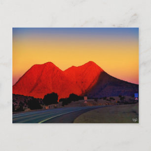 Cartão Postal Picos gêmeos ou Picos da Irmã, Alpino, TX