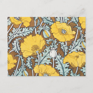 Cartão Postal Picpy Art Illustration Flower Nouveau