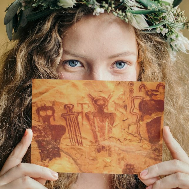 Cartão Postal Pictografo Sego Canyon Rock (Criador carregado)