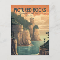 Picture Rocks National Lakeshore Viagem Vintage
