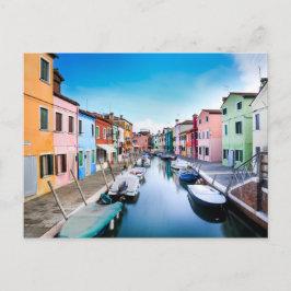 Cartão Postal Picturesque Burano Island Veneza Itália