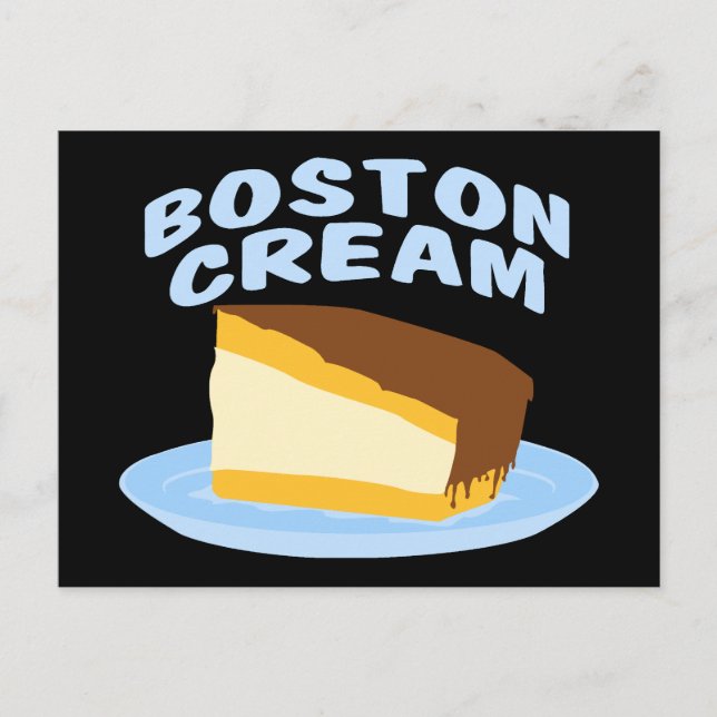 Cartão Postal Pie de Creme de Boston (Frente)
