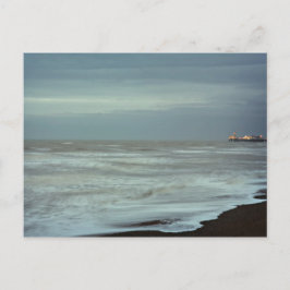 Cartão Postal píer de brighton e mar