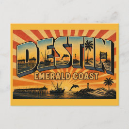 Cartão Postal Pier de Pesca da Costa Esmeralda de Destin Flórida
