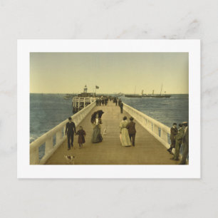 Cartão Postal Pier em Ostende, Flandres Ocidental, Bélgica