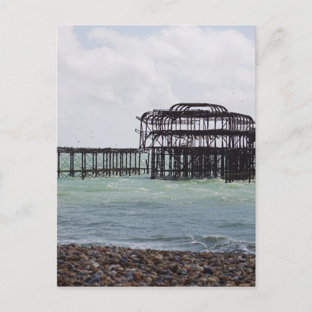 Cartão Postal Pier Oeste de Brighton (Frente)