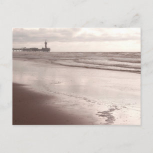 Cartão Postal Píer Scheveningen ao anoitecer