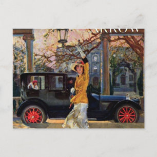 Cartão Postal Pierce Arrow Girl