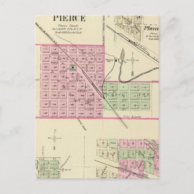 Cartão Postal Pierce, Nebraska (Frente)