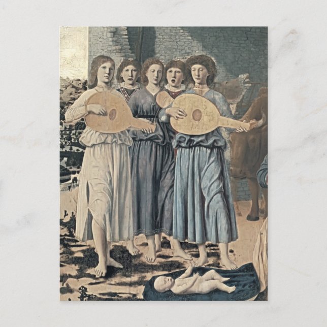 Cartão Postal Piero della Francesca - Natividade (detalhes) (Frente)