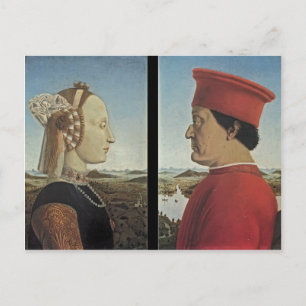 Cartão Postal Piero Francesca - Retratos de Federico da Montefel