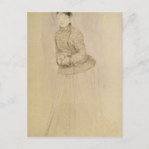 Cartão Postal Pierre A Renoir Mulher com Muff