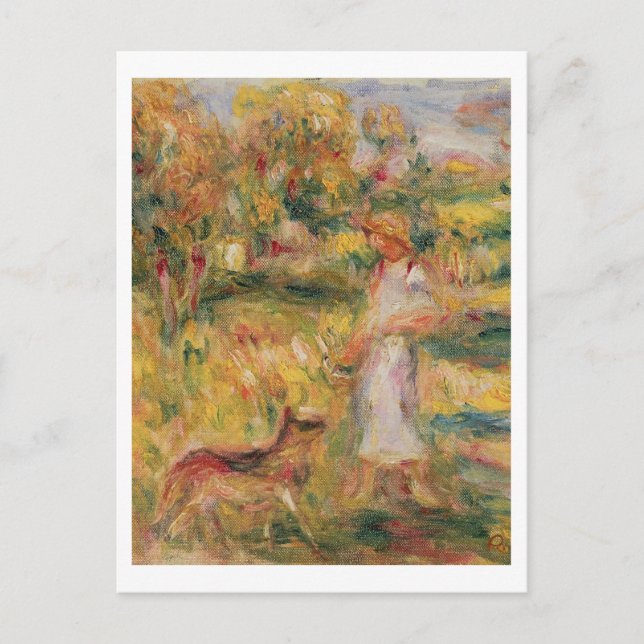 Cartão Postal Pierre A Renoir | Paisagem com a esposa do artista (Frente)