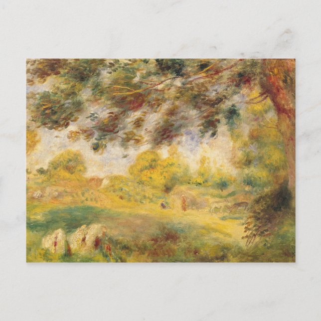 Cartão Postal Pierre A Renoir | Paisagem Primavera (Frente)