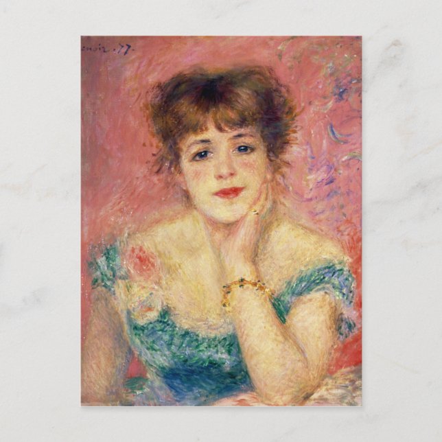 Cartão Postal Pierre A Renoir | Retrato de Jeanne Samary (Frente)