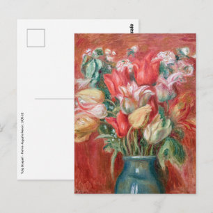 Cartão Postal Pierre-Auguste Renoir - Buquê de Tulipas