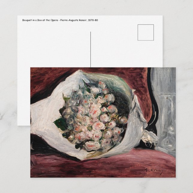 Cartão Postal Pierre-Auguste Renoir - Buquê em caixa (Frente/Verso)