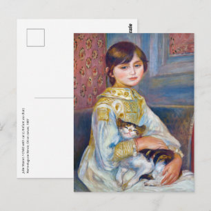 Cartão Postal Pierre-Auguste Renoir - Criança com Gato