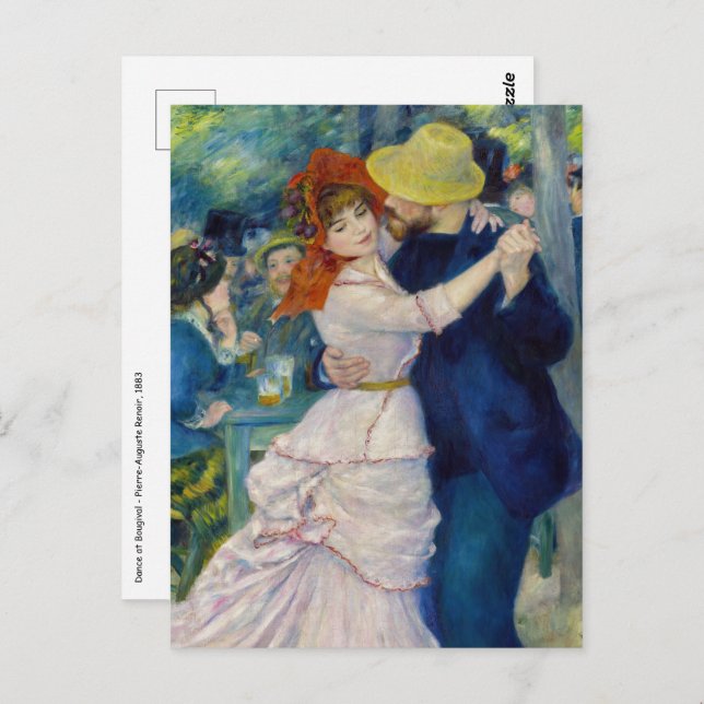 Cartão Postal Pierre-Auguste Renoir - Dança em Bougal (Frente/Verso)