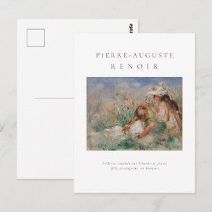Cartão Postal Pierre-Auguste Renoir. Meninas na Grama 1890