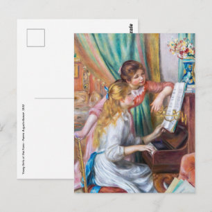 Cartão Postal Pierre Auguste Renoir - Meninas no Piano