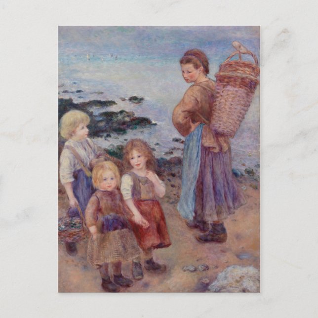 Cartão Postal Pierre Auguste Renoir Pescadores de Mexilhões em B (Frente)