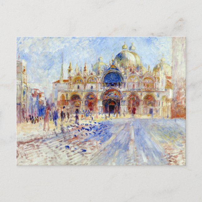 Cartão Postal Pierre Auguste Renoir Piazza San Marco, Veneza (Frente)