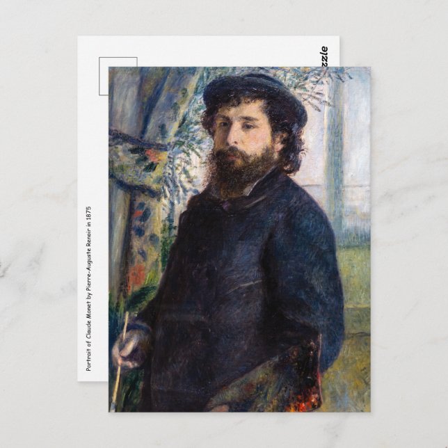 Cartão Postal Pierre Auguste Renoir - Retrato de Claude Monet (Frente/Verso)
