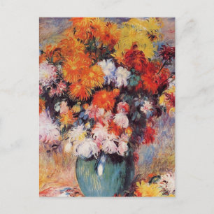 Cartão Postal Pierre Auguste Renoir Vase of Chrysanthemums