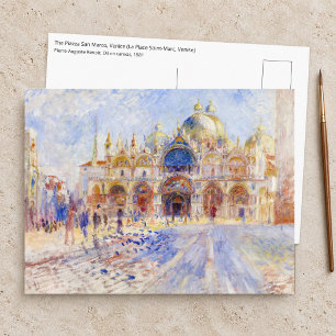 Cartão Postal Pierre-Auguste Renoir - Veneza, Praça de São Marco