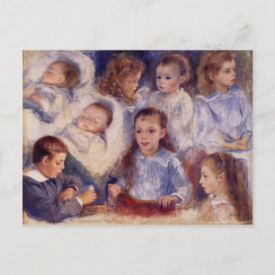 Cartão Postal Pierre Renoir - Estudos de Crianças de Paul Berard