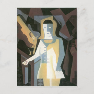 Cartão Postal Pierrot por Juan Gris