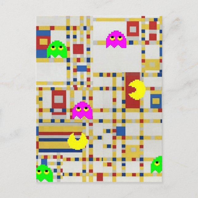 Cartão Postal Piet-Man at Arcade Mondrian (Frente)