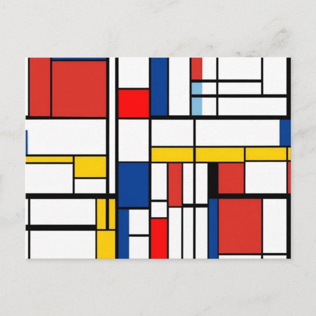 Cartão Postal Piet Mondrian (Frente)
