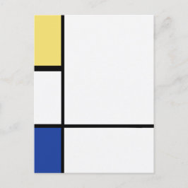 Cartão Postal Piet Mondrian - Abstrato Geométrico de Composição