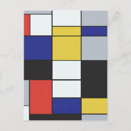 Cartão Postal Piet Mondrian - Abstrato Geométrico de Composição