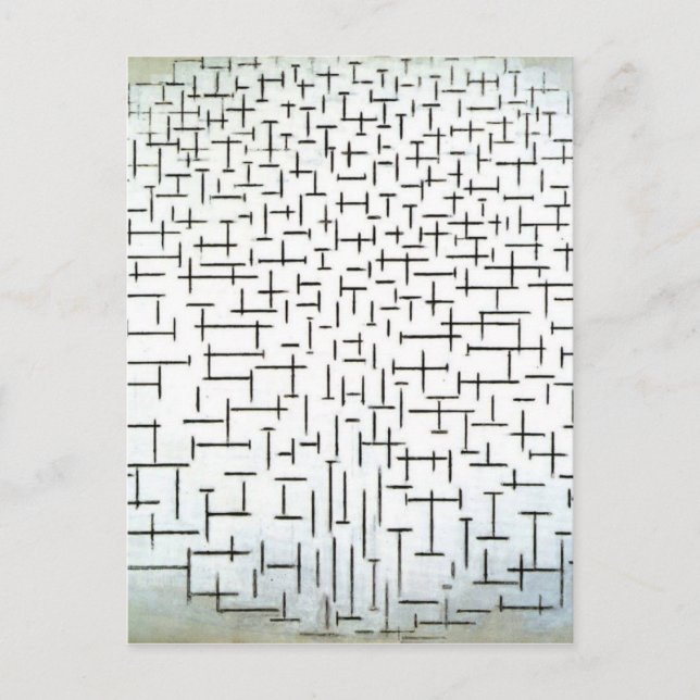 Cartão Postal Piet Mondrian Modern Art (Frente)
