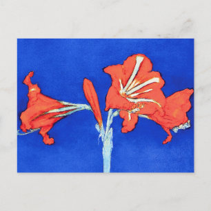 Cartão Postal Piet Mondrian - Pintura de Flor de Arte Fino Amary