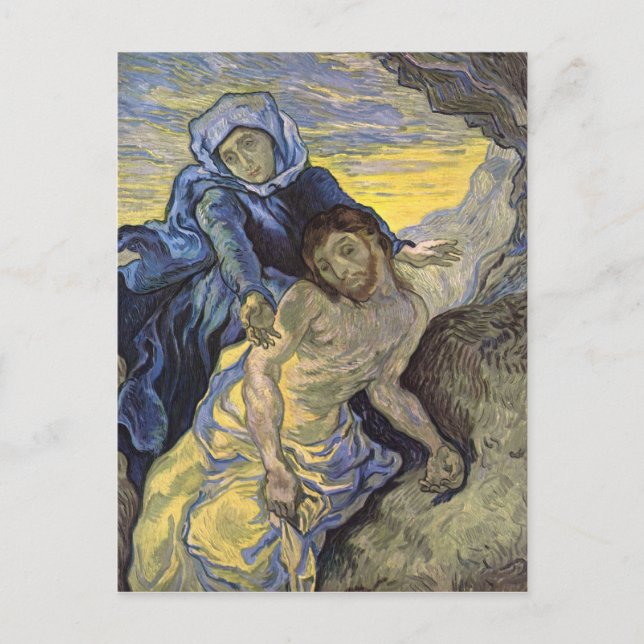 Cartão Postal Pietà (após Delacroix), Van Gogh Fine Art (Frente)