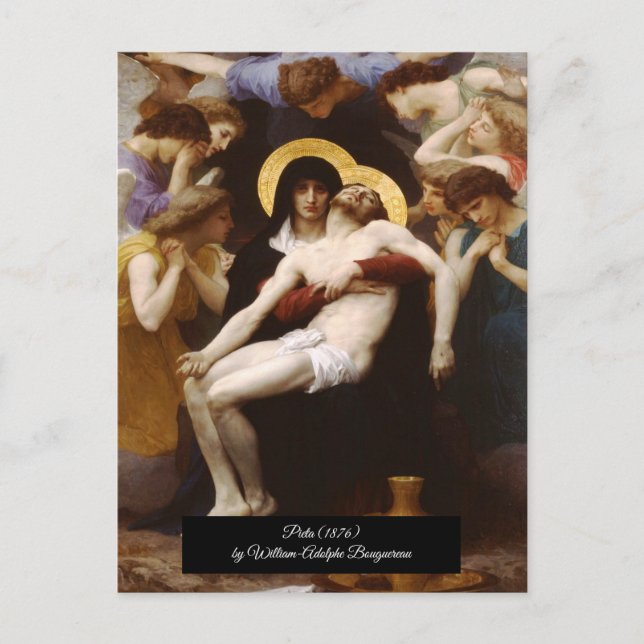 Cartão Postal Pietà de Bouguereau (Frente)