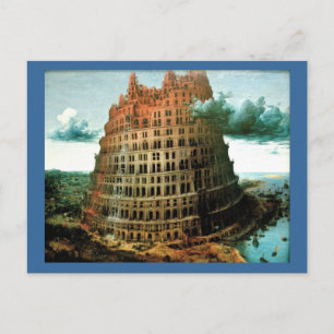Cartão Postal Pieter Bruegel é a torre "Pequena" de Babel