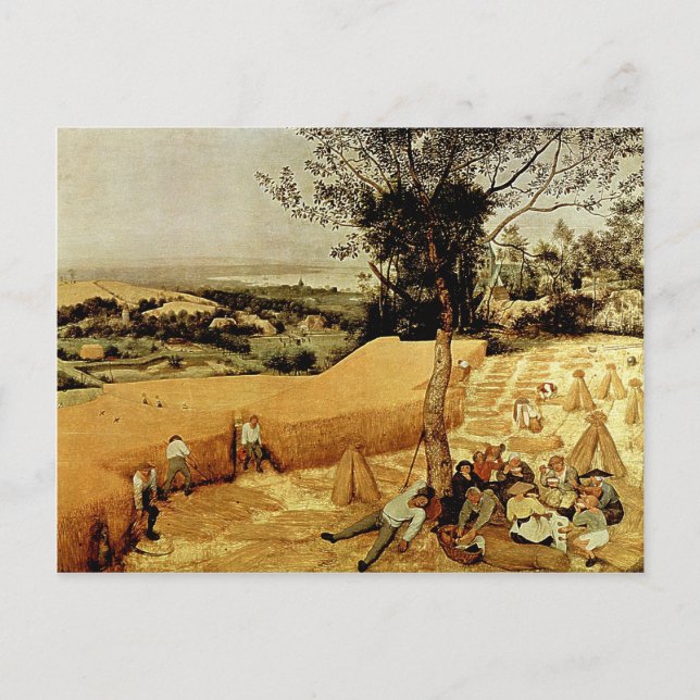 Cartão Postal Pieter Bruegel's The Harvesters (1565) (Frente)