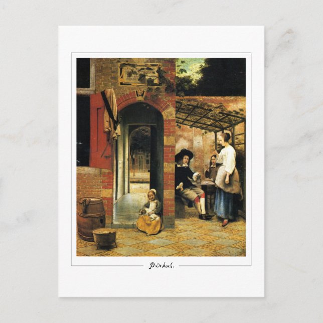 Cartão Postal Pieter de Hooch nº 105 - Cartão-postal de arte (Frente)