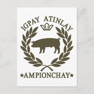 Cartão Postal Pig Latin