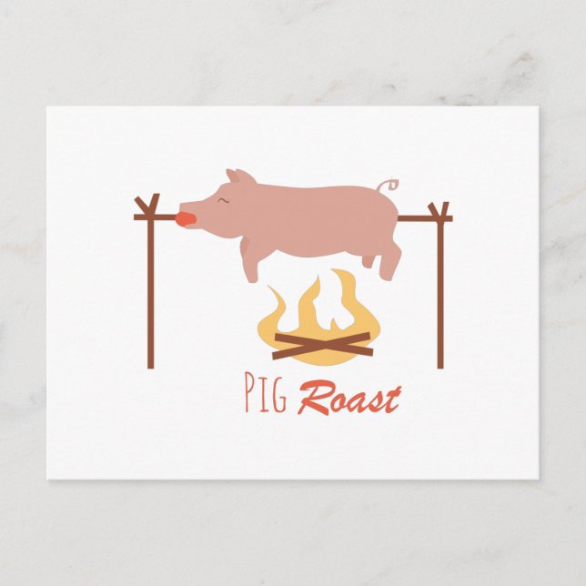 Cartão Postal Pig Roast (Frente)